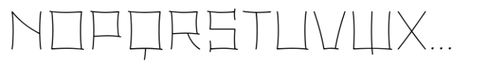 Jaosamnak Thin Font UPPERCASE