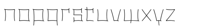 Jaosamnak Thin Font LOWERCASE