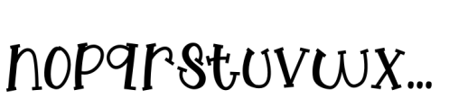 Jarkids Font LOWERCASE