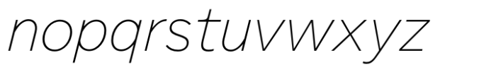 Jarvis Thin Italic Font LOWERCASE