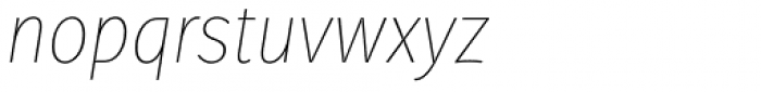 Jasan Condensed Thin Italic Font LOWERCASE