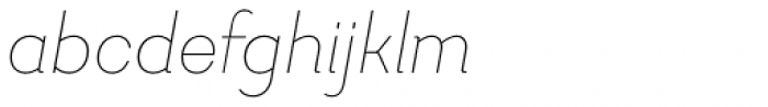 Javiera Thin Italic Font LOWERCASE
