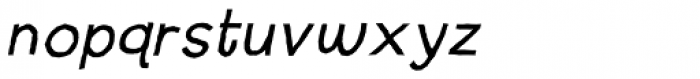 Jawbird Regular Italic Font LOWERCASE