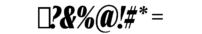 Jargon Black Italic Font OTHER CHARS