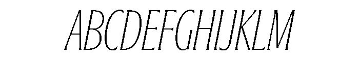 Jargon Thin Italic Font UPPERCASE