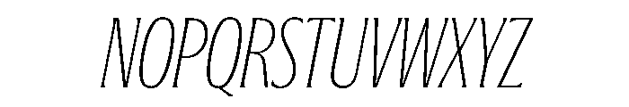 Jargon Thin Italic Font UPPERCASE