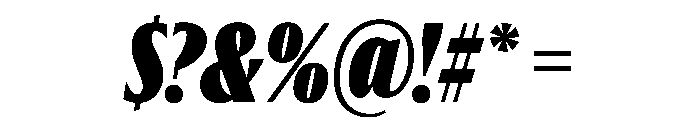 Jargon Ultra Italic Font OTHER CHARS