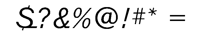 Javelin Regular Font OTHER CHARS
