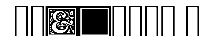 Jacobean Initials Framed A Font OTHER CHARS