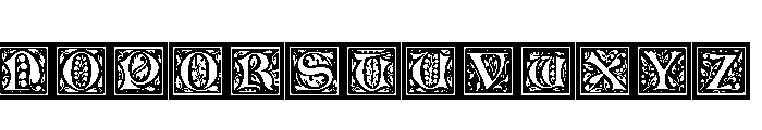 Jacobean Initials Framed A Font UPPERCASE