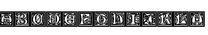 Jacobean Initials Framed A FONT