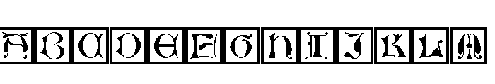 Jacobean Initials Framed B FONT