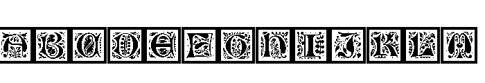 Jacobean Initials Framed C FONT