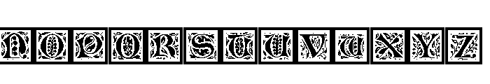 Jacobean Initials Framed C Font LOWERCASE