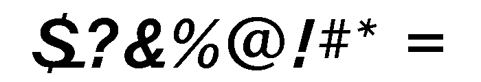 Javelin Bold Font OTHER CHARS
