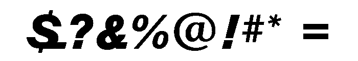 Javelin Extra Bold Font OTHER CHARS