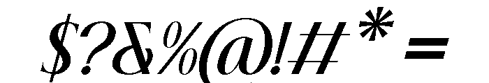 Jeanoti-Italic Font OTHER CHARS