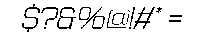 Jechro Extra Light Italic Font OTHER CHARS