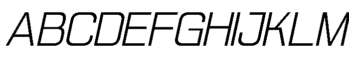 Jechro Extra Light Italic Font UPPERCASE
