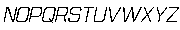Jechro Extra Light Italic Font UPPERCASE