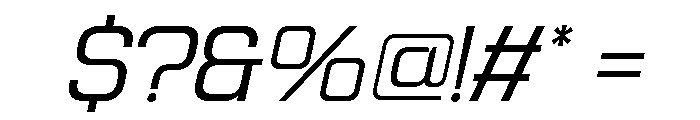 Jechro Light Italic Font OTHER CHARS