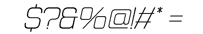 Jechro Thin Italic Font OTHER CHARS