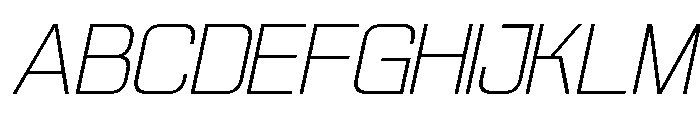 Jechro Thin Italic Font UPPERCASE