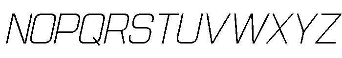 Jechro Thin Italic Font UPPERCASE
