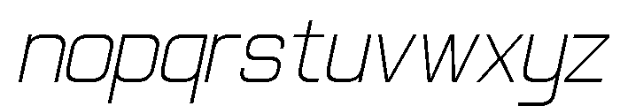 Jechro Thin Italic Font LOWERCASE