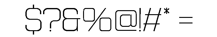 Jechro Thin Font OTHER CHARS