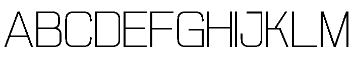 Jechro Thin Font UPPERCASE
