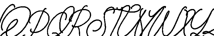 Jelina Nostalgia Font UPPERCASE