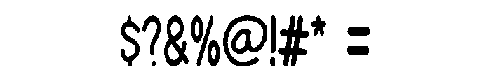 Jelly Bounce Regular Font OTHER CHARS