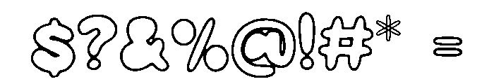 Jelly_Bubble Font OTHER CHARS