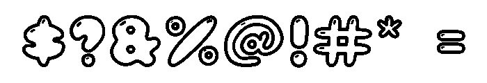 Jelly Soda Outline Shine Font OTHER CHARS