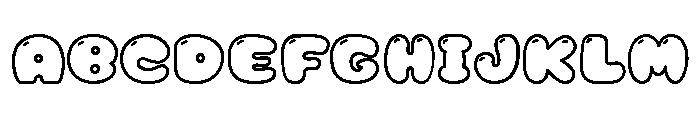 Jelly Soda Outline Shine Font UPPERCASE