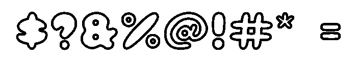 Jelly Soda Outline Font OTHER CHARS