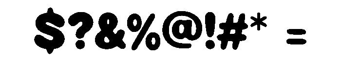 Jelly Style Puffy Font OTHER CHARS