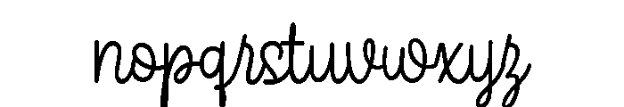 Jellybean Lemonade Script Reg Font LOWERCASE