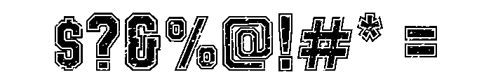 Jersey Distressed Font OTHER CHARS