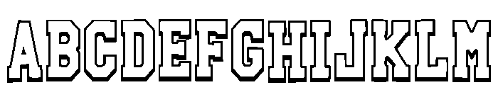 Jersey Outline Regular Font UPPERCASE
