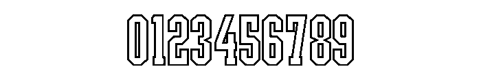 Jersey Varsity Outline Regular Font OTHER CHARS