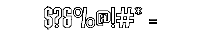 Jersey Varsity Outline Regular Font OTHER CHARS
