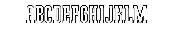 Jersey Varsity Outline Regular FONT
