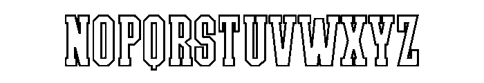 Jersey Varsity Outline Regular Font LOWERCASE