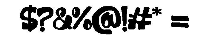 Jetoon Blobs Regular Font OTHER CHARS