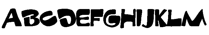 Jetoon Blobs Regular Font UPPERCASE