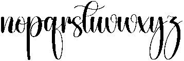 Jealousy Regular otf (400) Font LOWERCASE
