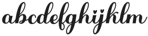 JealousyHeart-Italic otf (400) Font LOWERCASE