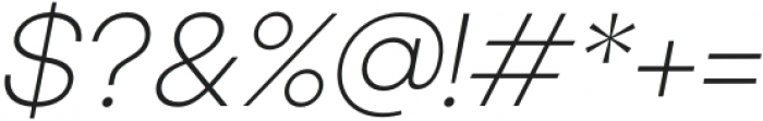 Jeko ExtraLight Italic otf (200) Font OTHER CHARS
